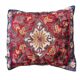 Hand-embroidered silk cushion cover from Kashmir, medallion pattern, 40x40 cm.