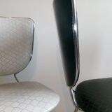 Set of 4 chairs welded skai skai black and white