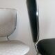 Lot de 4 chaises  soudexvinyl skai gauffré noir et blanc