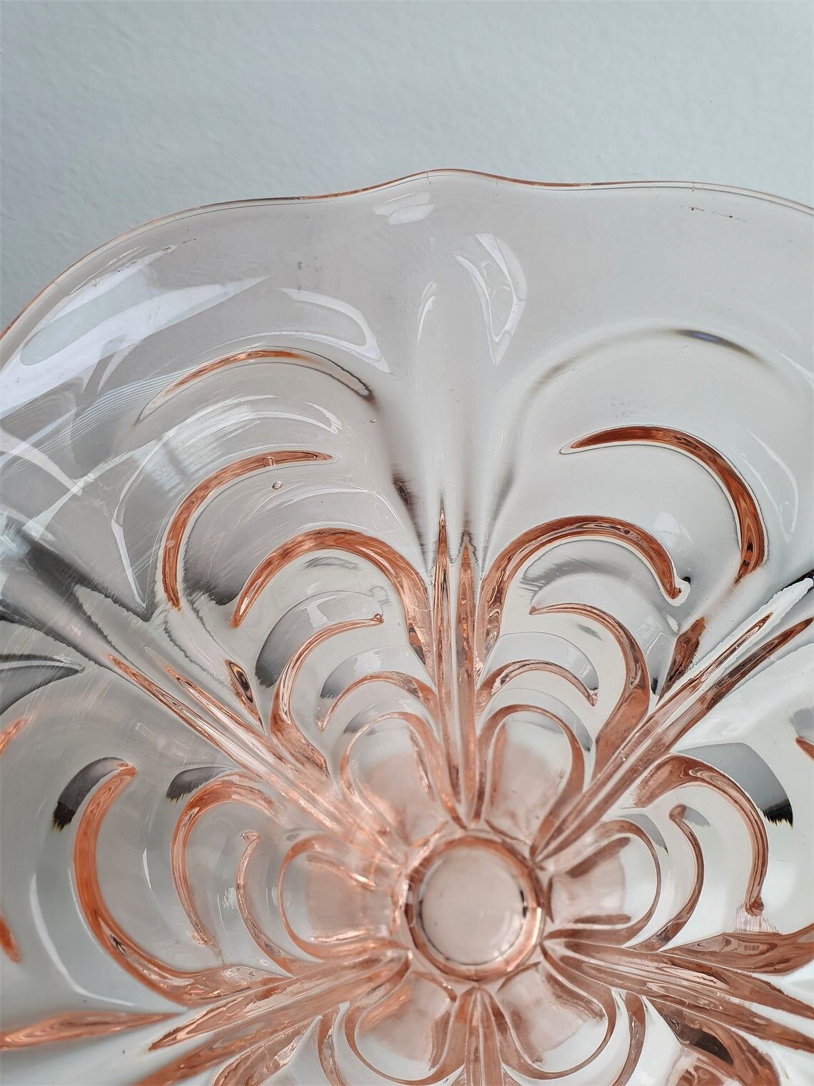 Pink glass vase