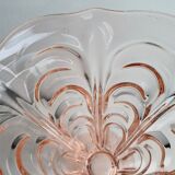 Vase en verre rose