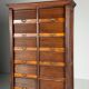 Antique archive cabinet with roller doors