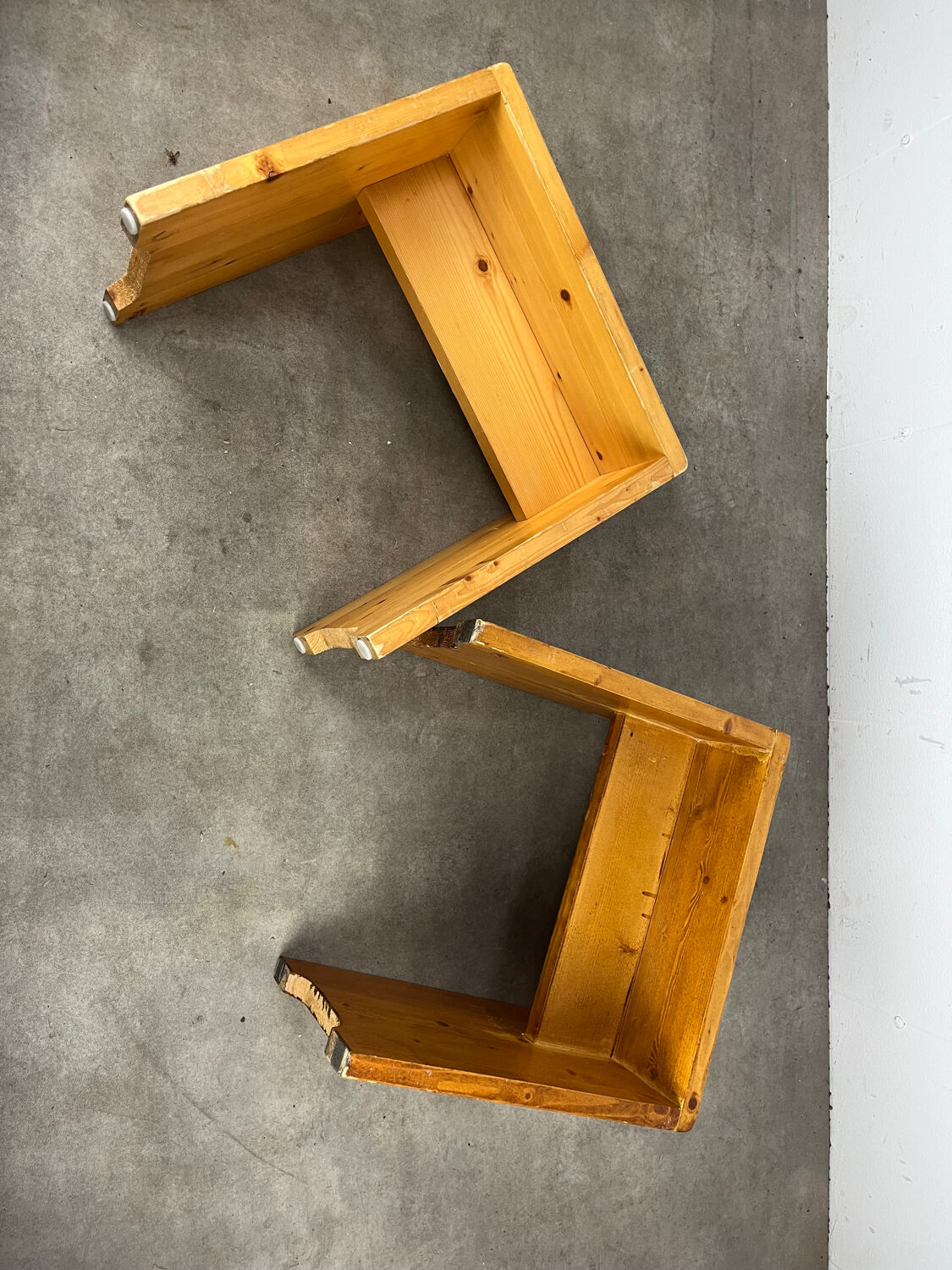 Pair of stools Les Arcs, Charlotte Perriand selection