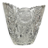 Vase vintage en verre moulé
