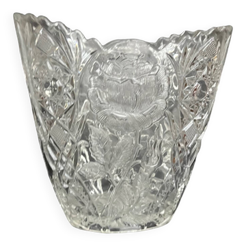 Vintage molded glass vase