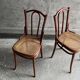 Paire de chaises bistrot cannées par Thonet