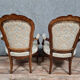 Pair of armchairs from the Napoleon III period in rosewood