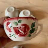 7 ceramic cups Digoin Sarreguemines