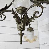 Ancien lustre en bronze 4 lumières