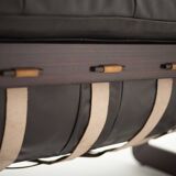 Percival Lafer loveseat Mp-97 in leather, Brazil, 1970s