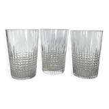 Trio de verres gobelets baccarat modèle Nancy
