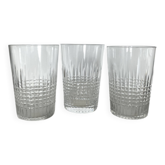 Trio de verres gobelets baccarat modèle Nancy