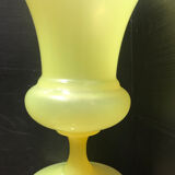Yellow opaline vase