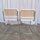 Set of 2 Vintage Cesca Chairs: Marcel Breuer Chrome & Cane, 1970s Mid-Centu