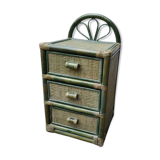 Rattan bedside table