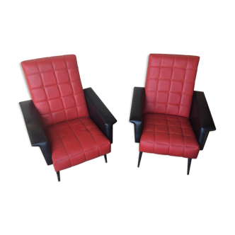 Set of two armchair vintage years 50/60