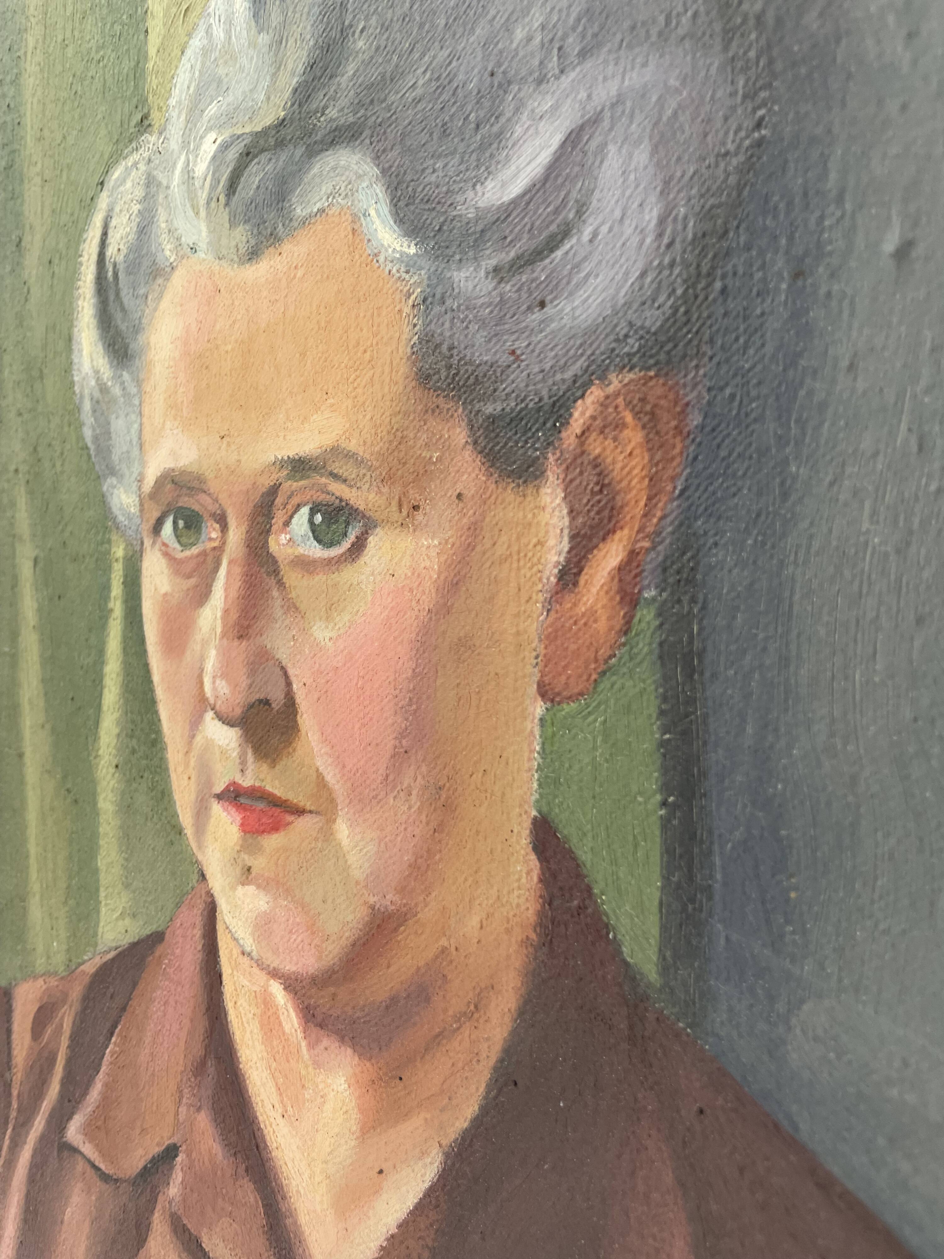 Oil canvas “knitting” 1945