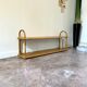 Wall shelf in light wood and rattan 1960s