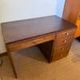 Art Deco desk in wood and walnut veneer.