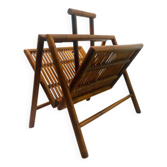 Foldable Bamboo Magazine Rack