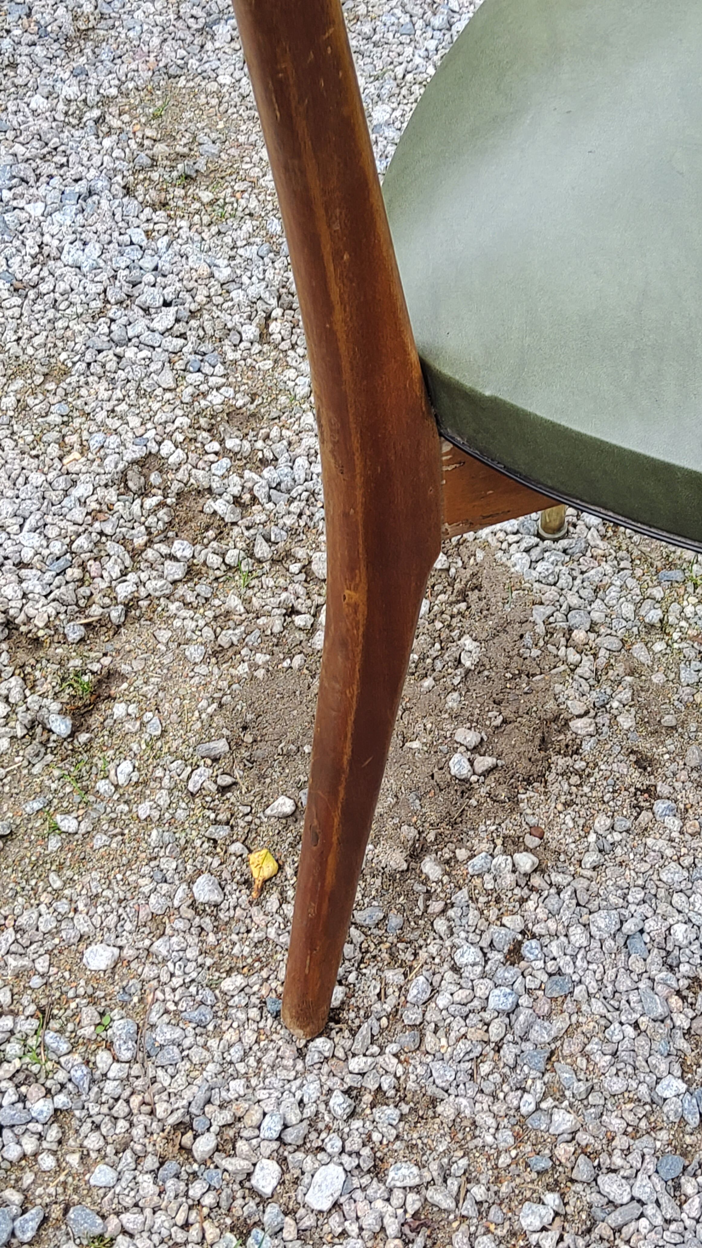 Pair of 50's Scandinavian style mahogany chairs