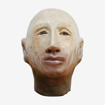 Terracotta head sculpture