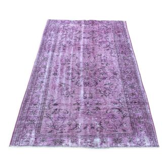 Bohemian home decor pink overdyed turkish oushak arae rug 160x260 cm