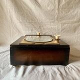 Small Art Deco wooden wall shelf