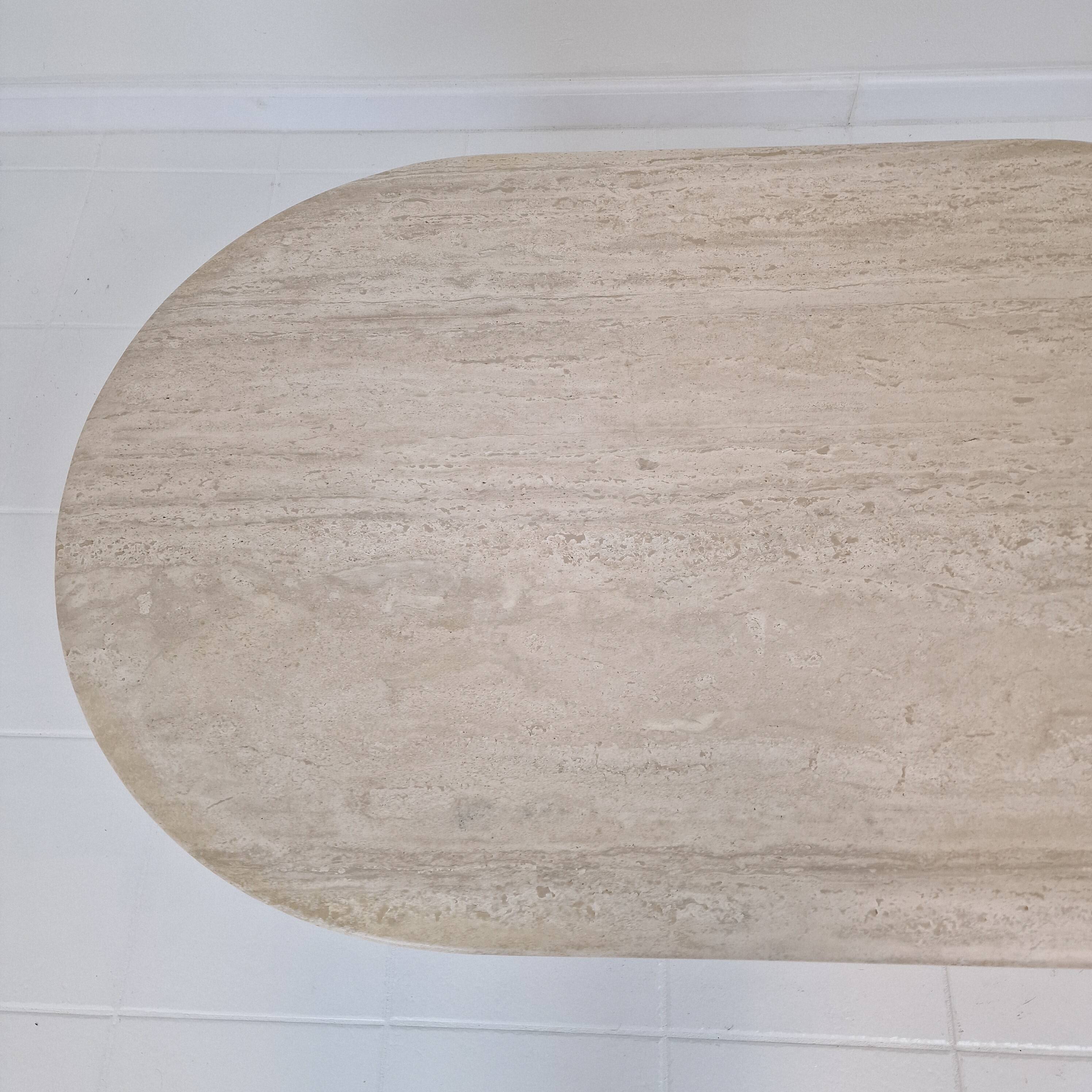 Travertine Coffee or Side Table, Italy 1980s