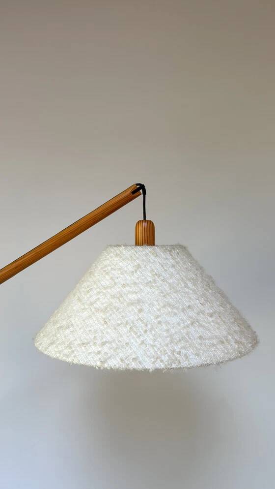 Vintage Domus teak wood floor lamp
