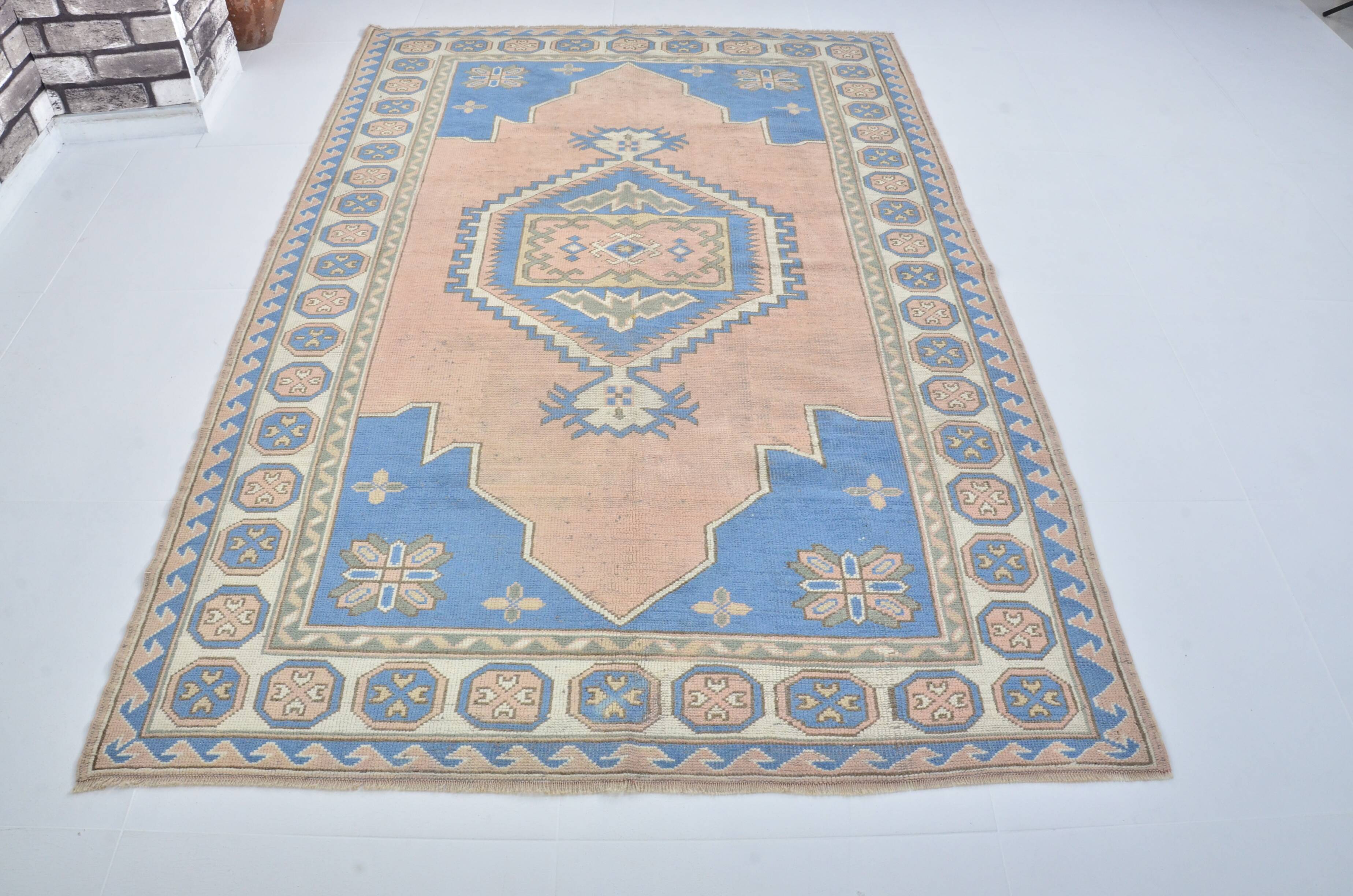 Vintage handmade floral rug sku3431
