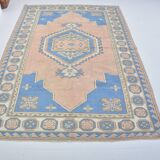 Vintage handmade floral rug sku3431