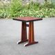 Vintage formica bistro table, wooden base side table