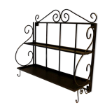 Wall-mounted or table-mounted wrought iron shelf