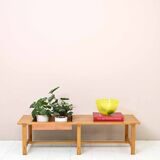 Scandinavian bench with planter
