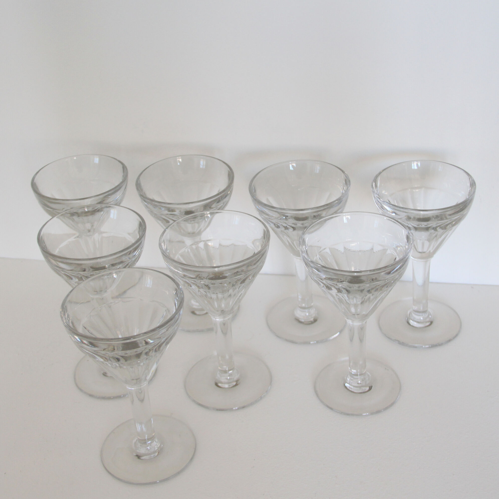 Set of 8 wine glasses bistrot old art of the table vintage
