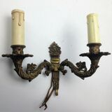 Old double bronze applique