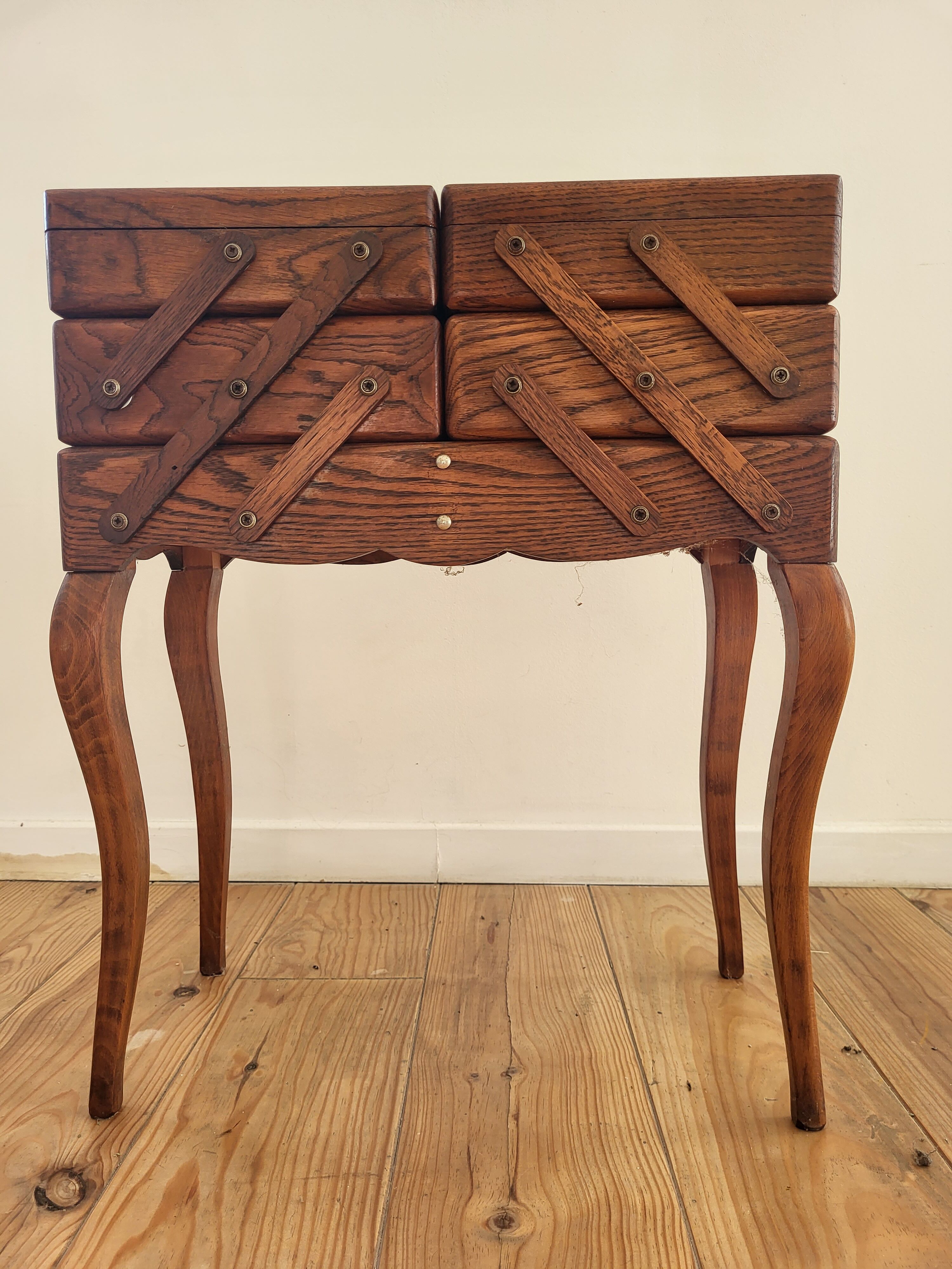 Art deco wooden seamstress