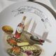 Porcelain cheese platter with 6 matching plates.