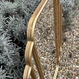 Art Deco style mirror in patinated gold iron 85 x 60 cm