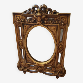 Ancien petit miroir doré