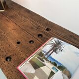 Old workbench with cast iron base, 1950s