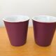 Lot 2 cups white and purple porcelain REVOL