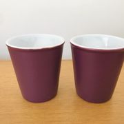 Lot 2 tasses porcelaine blanc et violet Revol