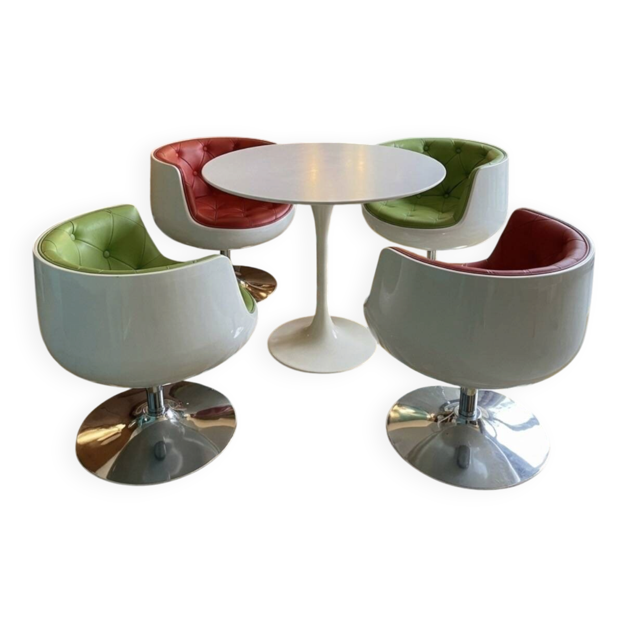 Ensemble fauteuils  table  style  vintage