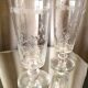 Duo de verre a cafe en verre epais a decor floral