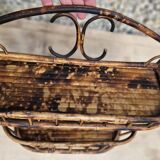 Wall shelf in vintage rattan