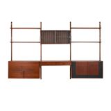Teak modular shelving unit, Danish design, 1960s, manufactured by Hansen &