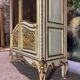 Bookcase in gilded wood and restored wood from the Napoleonic III period.