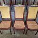 Set of 6 Empire dining chairs – Mahogany, gilded bronze (ombp)